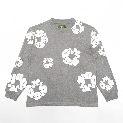 Denim Tears The Cotton Wreath Grey/White Crewneck