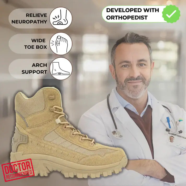 Finessor® Orthopedic Work Boots – Waterproof, Anti-Slip & Anti-Sprain
