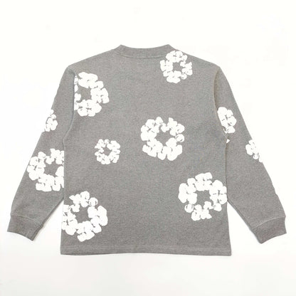 Denim Tears The Cotton Wreath Grey/White Crewneck
